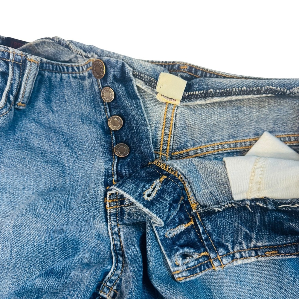Abercrombie & Fitch Vintage 90's Straight Denim Jeans size 28 Cropped Raw Hem - Picture 7 of 9